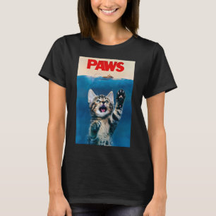 Camiseta Peixes Engraçados Gato Paródia Gato Presente Tubar