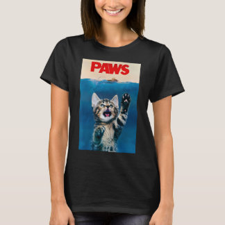 Camiseta Peixes Engraçados Gato Paródia Gato Presente Tubar