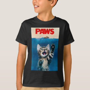 Camiseta Peixes Engraçados Gato Paródia Gato Presente Tubar