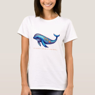 Camiseta Peixes Espirituosa Baleia Animal Alebrije Female