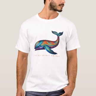Camiseta Peixes Espirituosa Baleia Animal Alebrije Male