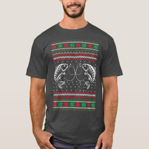 Camiseta Peixes felizes Feliz Natal Frio PESCANDO FANTASIA
