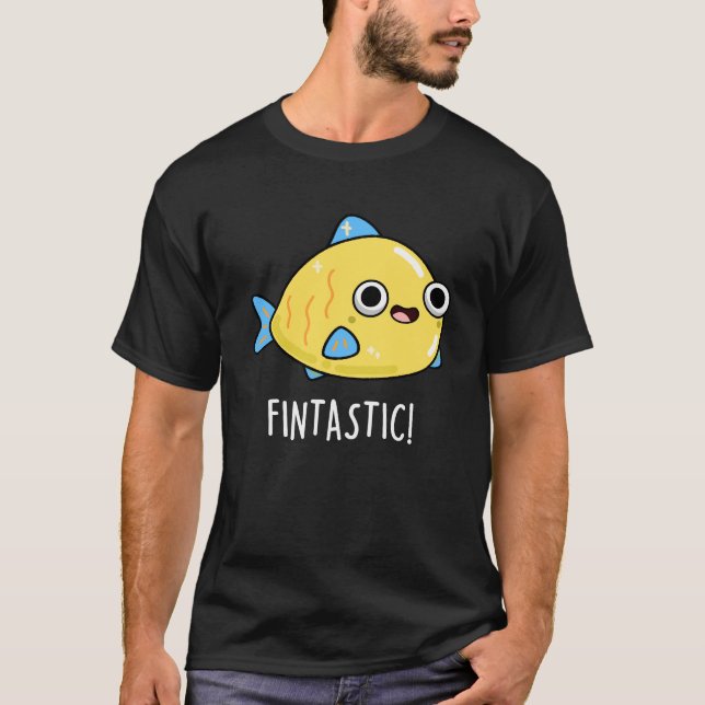 Camiseta Peixes Fintásticos Engraçados Escuros BG (Frente)