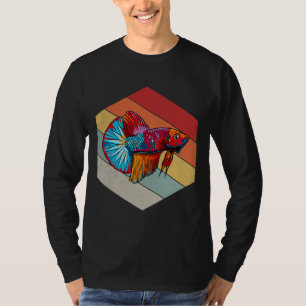 Camiseta Peixes Geométricos Vintagem Distinta Tanque De Pei