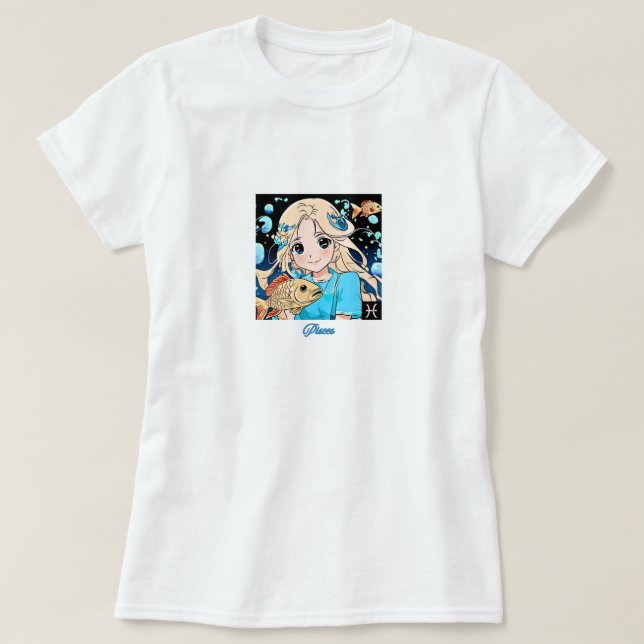 Camiseta Peixes Girl (Frente do Design)