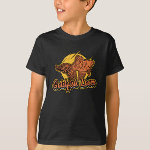 Camiseta Peixes Goldfish Lover Aquarium Vintage Retro Anima