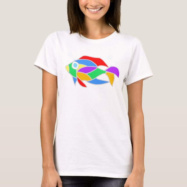 Camiseta Peixes gráficos (Frente)