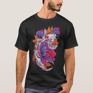Camiseta peixes Koi coloridos