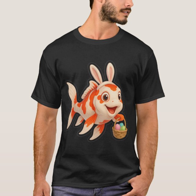 Camiseta Peixes Koi da Páscoa (Frente)