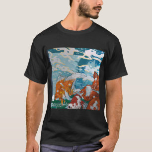 Camiseta Peixes Koi em Aquário