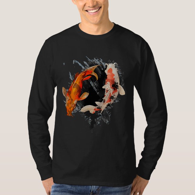 Camiseta Peixes Koi I Koi Carp Pond Japão Tatuagem (Frente)