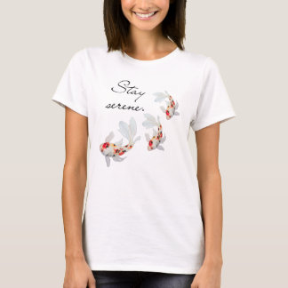Camiseta Peixes Koi Permanecem Serenos