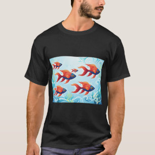 Camiseta Peixes luminosos no oceano