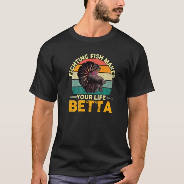 Camiseta Peixes Lutadores Fazem Sua Vida Betta   (Frente)