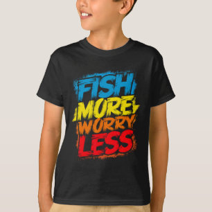 Camiseta Peixes Mais Preocupados Menos Engraçados Brilhante