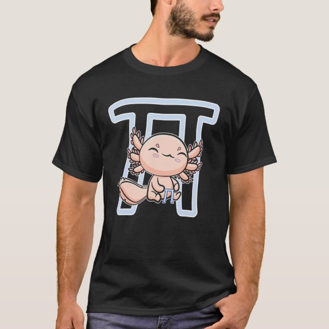 Camiseta Peixes Maravilhosos Axolotl Passeantes Pi Dia 3 14 (Frente)