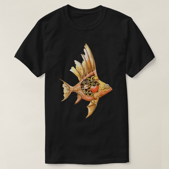 Camiseta Peixes Mecânicos (Frente do Design)