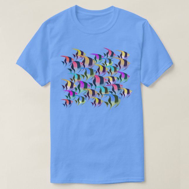 Camiseta Peixes multicoloridos no mar (Frente do Design)