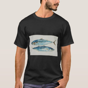 Camiseta Peixes nadando em água azul clara