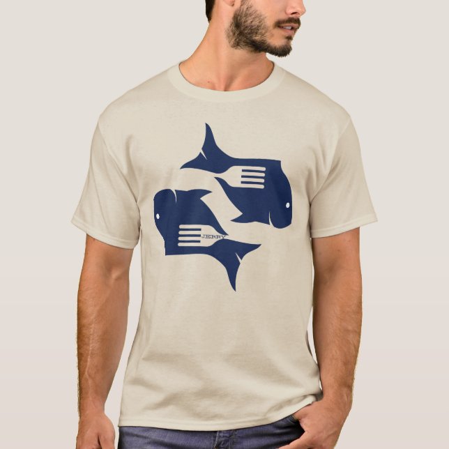 Camiseta Peixes Náuticos com Nome (Frente)