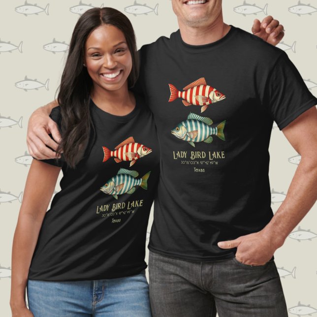Camiseta Peixes náuticos do Lago Lady Bird (Criador carregado)