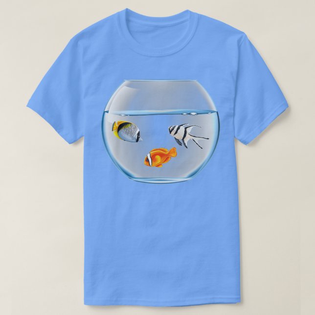 Camiseta Peixes No Aquário 4 (Frente do Design)