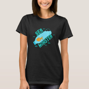 Camiseta Peixes No Monstro Do Mar De Garrafas