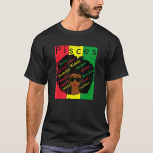 Camiseta Peixes Orgulho Mulher Negra Afro Horoscópio Zodiod