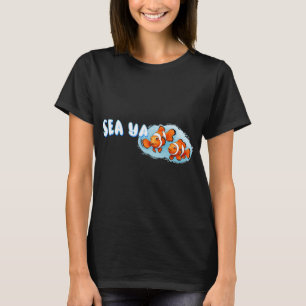 Camiseta Peixes-palhaços com saudações SEA YA (design peque