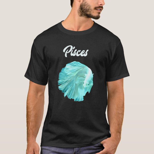 Camiseta Peixes Peixes Azuis Horoscópio Zodiac Astrologia (Frente)