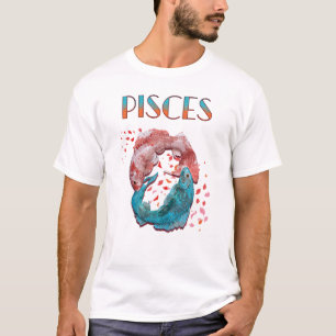 Camiseta Peixes Peixes Zodíaco Horóscopo Signo de Água Astr