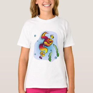 Camiseta Peixes Reais com Coroa Ouro