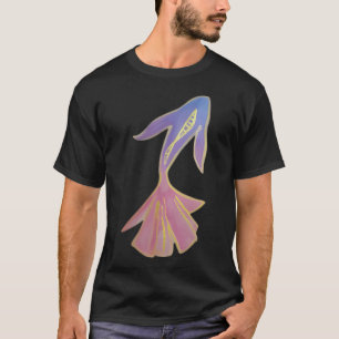 Camiseta Peixes rosa, azul e dourado