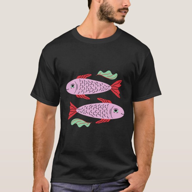Camiseta Peixes Rosa Submarinos (Frente)