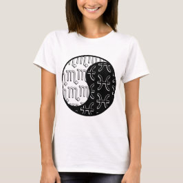 Camiseta Peixes Scorpio casal yin yang zodiac