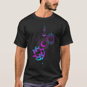 Camiseta Peixes Símbolo de Astrologia do Horoscópio Zodiac