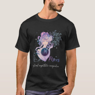 Camiseta Peixes Sinais Zodiac Peixes Astrologia Horoscópica