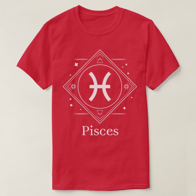 Camiseta Peixes sinal zodiaco (Frente do Design)