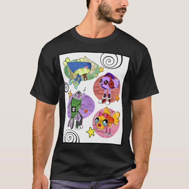 Camiseta Peixes Tontos Em Sapatos (Frente)