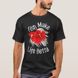 Camiseta Peixes Tornam a Vida Melhor Aquário Tropical Peixe