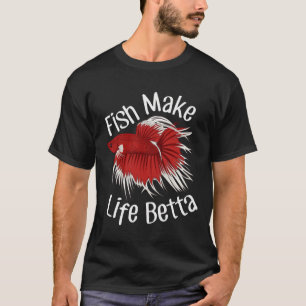 Camiseta Peixes Tornam a Vida Melhor - Siamês Lutador Verme