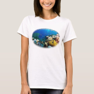 Camiseta Peixes tropicais do mar coral