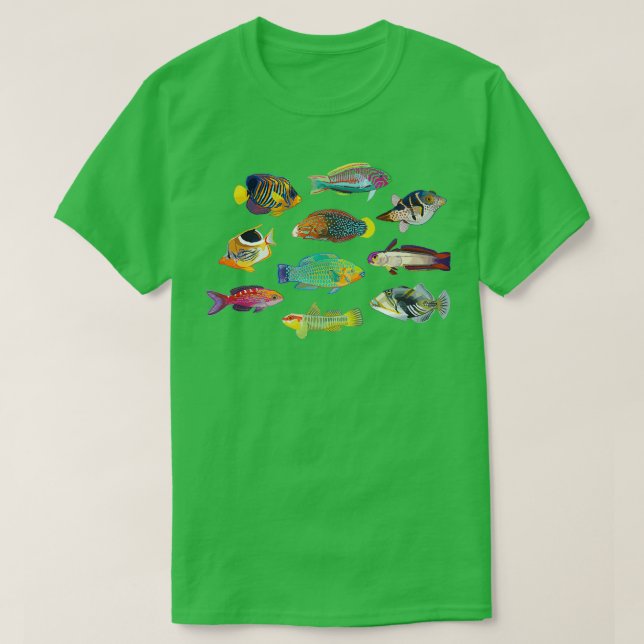 Camiseta Peixes Tropicais do Mundo (Frente do Design)