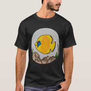 Camiseta Peixes Tropicais Fofos em Recife de Coral