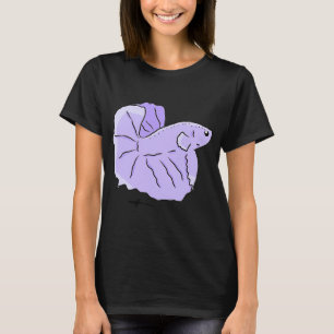 Camiseta Peixes tropicais roxos