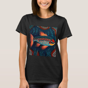 Camiseta Peixes vermelhos e azuis