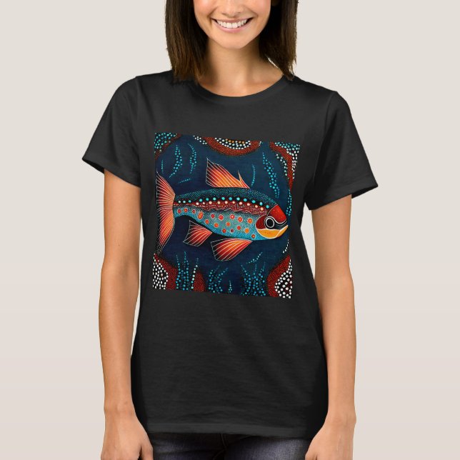 Camiseta Peixes vermelhos e azuis (Frente)