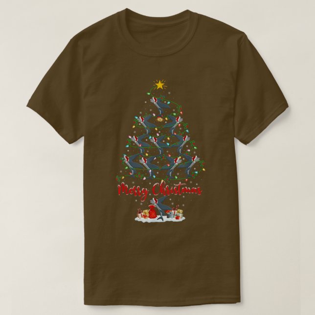 Camiseta Peixes Voadores Sobrevoos Papais noeis De Peixes V (Frente do Design)
