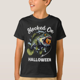 Camiseta Peixes Zumbis Engraçados para Homens no Halloween
