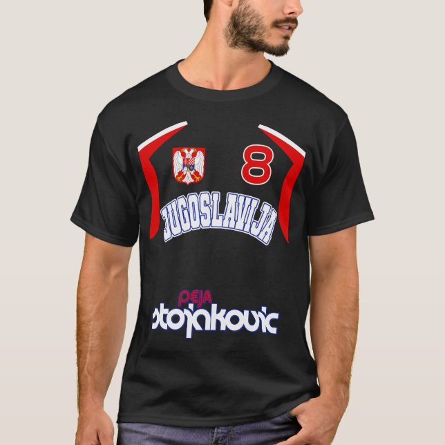 Camiseta Peja Stojakovic Retro Jugoslávia Euro Basbol F (Frente)